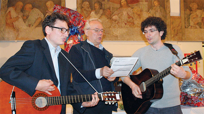 Il terzetto canoro della serata: Paolo, Franco e Salvatore.
